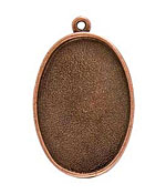 Nunn Design Antique Copper (plated) Grande Oval Bezel Pendant 44x28mm