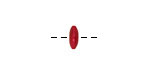 Tagua Nut Red Rondelle 3x8mm