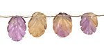 Ametrine Carved Leaf Drop 8-11x11-15mm