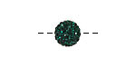 Emerald Pave Round 10mm (1.5mm hole)