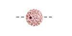 Light Rose Pave Round 12mm