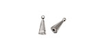 Memory Wire Silver (plated) Cone w/ Ring Endcap 9.5x4mm