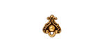 TierraCast Antique Gold (plated) Duchess Ear Post 9x11mm
