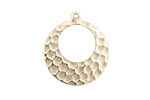 Stampt Antique Pewter (plated) Hammered Gypsy Hoop 22x25mm