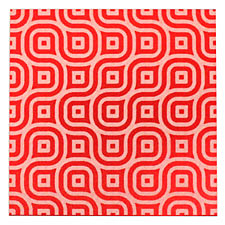 Lillypilly Red Maze Anodized Aluminum Sheet 3"x3", 24 gauge