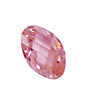 Pink Peony Faceted Twisted Oval 15x17mm