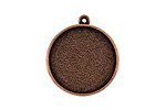 Nunn Design Antique Copper (plated) Double Sided Bezel Pendant 23x27mm