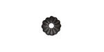 TierraCast Gunmetal Large Hole Joy Bead Cap 3x9mm