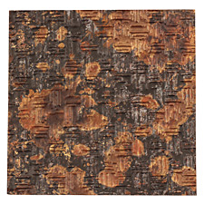 Lillypilly Mottled Thatch Embossed Patina Copper Sheet 3"x3", 36 gauge