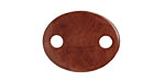 Tagua Nut Dark Brown Oval Link 24x19mm