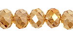 Light Topaz AB Crystal Faceted Rondelle 14mm
