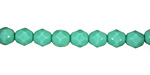 Czech Fire Polished Glass Green Turquoise Round 6mm