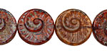 Czech Glass Wicked Garden Ammonite Coin 17mm
