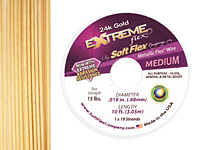 Soft Flex Extreme 24K Gold .019" (Medium) 19 Strand Wire 10ft.