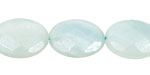Amazonite Faceted Flat Oval 18x13mm