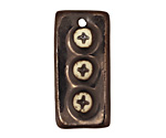 Earthenwood Studio Ceramic Triple Screw Pendant 17x37mm