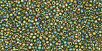 TOHO Transparent Rainbow Frosted Olivine Round 11/0 Seed Bead