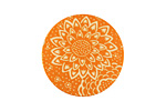 Lillypilly Orange Dahlia Anodized Aluminum Disc 25mm, 24 gauge