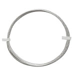 German Style Wire Silver (plated) Check Pattern Round 18 gauge, 1.5 meters