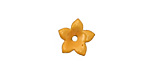 C-Koop Enameled Metal Dark Mustard Small 5 Petal 12mm