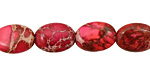 Ruby Impression Jasper Flat Oval 14x10mm