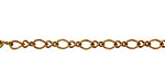 Antique Brass (plated) Single Twisted Oval & Figure 8 Chain