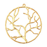 Ezel Findings Gold (plated) Circle Tree Branch Pendant 38x42mm