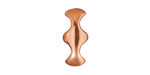 TierraCast Antique Copper (plated) Hourglass 2-Hole Bar 8x19mm