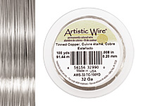 Artistic Wire Tinned Copper 32 gauge, 100 yards