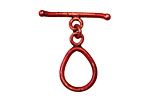 Missficklemedia Patinated Russet Oval Toggle Clasp 20x12mm, 24mm bar