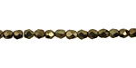 Czech Fire Polished Glass Metallic Green Round 3mm