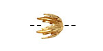 Brass Small Pointed Leaf Bead Cap 12x13mm