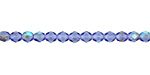 Czech Fire Polished Glass Sapphire AB Round 4mm