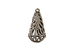Stampt Antique Pewter (plated) Double Sided Filigree Drop 13x24mm