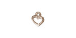 TierraCast Rhodium (plated) Open Heart Charm 8x10mm