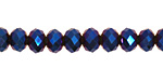 Metallic Cosmos Crystal Faceted Rondelle 8mm