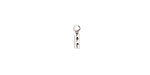 Silver (plated) Foldover Crimp End 8x2.5mm