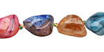 Rainbow Fire Agate Tumbled Nugget 9-15x8-12mm