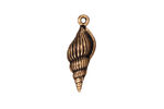 TierraCast Antique Gold (plated) Large Spindle Seashell Charm 8x24mm