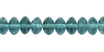 Blue Green Fluorite Tumbled Rondelle 8-9mm