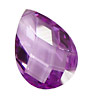 Lilac Faceted Flat Teardrop 22x30mm