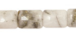 White Pyrite Quartz Thin Pillow 18x13mm