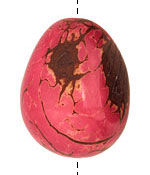 Tagua Nut Hot Pink Nugget 40-45x32-36mm