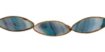 Czech Glass Cloudy Day Horse Eye 18x8mm