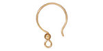 TierraCast Gold Filled Earwire Loop w/ 3mm Bead