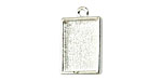 Nunn Design Sterling Silver (plated) Mini Rectangle Frame Charm 18x12mm