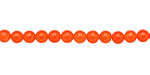Neon Orange Candy Jade Round 4mm