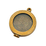 Nunn Design Antique Gold (plated) Small Plain Locket 30mm