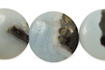 Amazonite Blk. Tourmaline Puff Coin 25mm