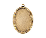 Nunn Design Antique Gold (plated) Vetri Beaded Oval Frame 23x32mm
